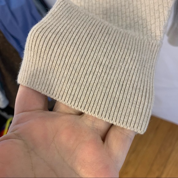 Bruun & Stengade Sweater Men's Crew Neck Waffle Knit Size L Large Tan - Picture 3 of 7